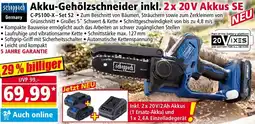 Norma Scheppach Akku-Gehölzschneider inkl. 2 x 20V Akkus SE Angebot