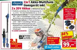Norma Scheppach 2in1 Akku-Multifunktionsgerät inkl. 2x 20V Akkus Angebot
