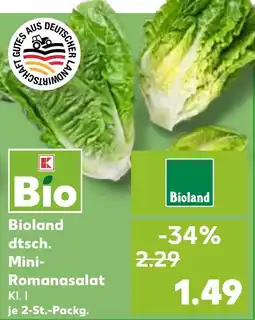 Kaufland Bioland dtsch. Mini Romanasalat Angebot