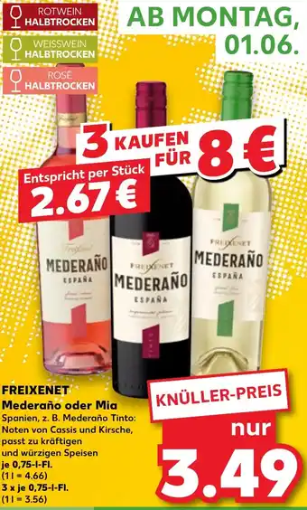 Kaufland FREIXENET Mederaño oder Mia Angebot