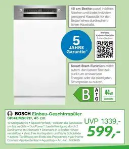 EP Bosch einbau-geschirrspüler spi4ems02d, 45 cm Angebot