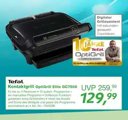 EP Tefal kontaktgrill optigrill elite gc7508 Angebot
