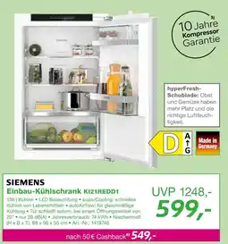EP Siemens einbau-kühlschrank ki21redd1 Angebot