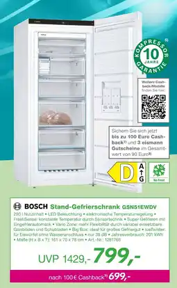 EP Bosch stand-gefrierschrank gsn51ewdv Angebot