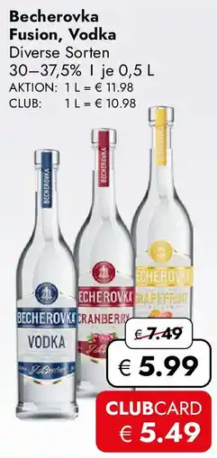 Travel Free Becherovka Fusion, Vodka Angebot