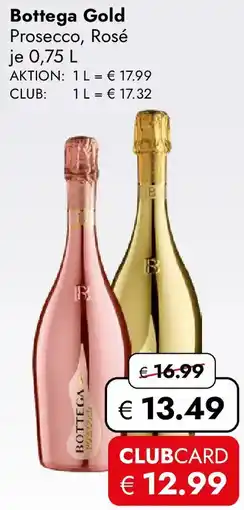 Travel Free Bottega Gold Prosecco, Rosé Angebot