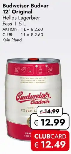 Travel Free Budweiser Budvar 12° Original Helles Lagerbier Angebot