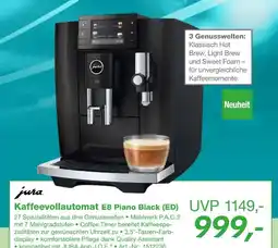 EP Jura kaffeevollautomat e8 piano black (ed) Angebot