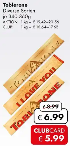 Travel Free Toblerone Angebot