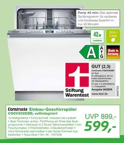 EP Constructa einbau-geschirrspüler cg6vx02ebd, vollintegriert Angebot