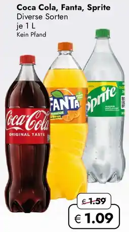 Travel Free Coca Cola, Fanta, Sprite Angebot