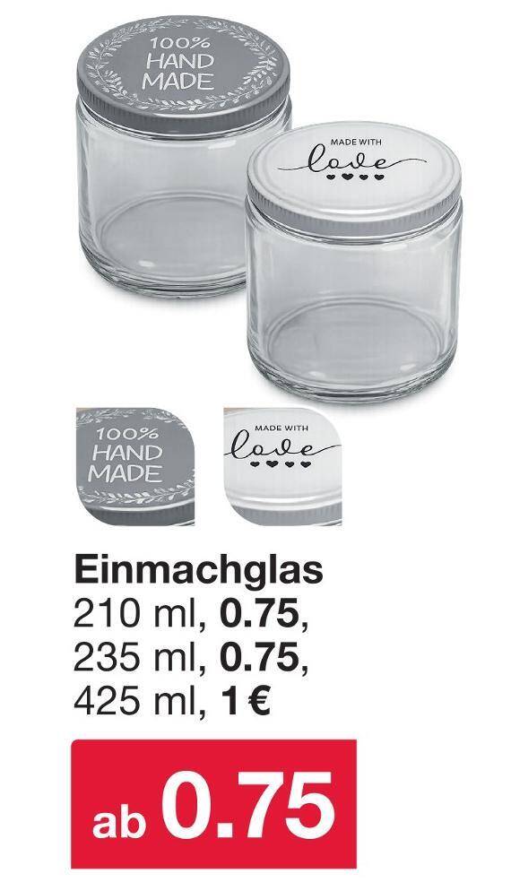 Einmachglas Angebot bei Woolworth
