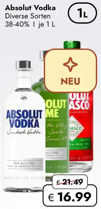 Travel Free Absolut Vodka Angebot