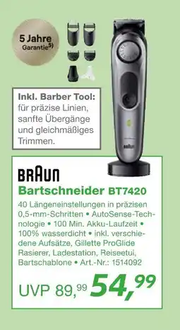 EP Braun bartschneider bt7420 Angebot