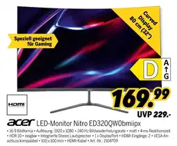 MEDIMAX Acer led-monitor nitro ed320qw0bmiipx Angebot