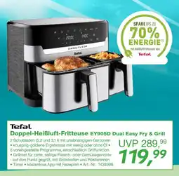 EP Tefal doppel-heißluft-fritteuse ey905d dual easy fry & grill Angebot