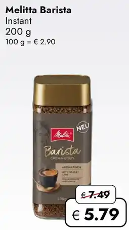 Travel Free Melitta Barista Instant Angebot