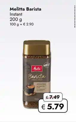Travel Free Melitta barista instant Angebot