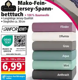 Norma DREAMTEX Mako-Feinjersey-Spannbetttuch Angebot
