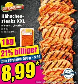 Norma GUT LANGENHOF Hähnchensteaks XXL Angebot