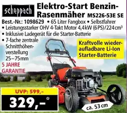 Norma Scheppach Elektro-Start Benzin Rasenmäher MS226-53E SE Angebot