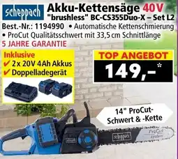 Norma Scheppach Akku-Kettensäge 40V Angebot