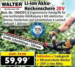 Norma WALTER Li-Ion Akku Heckenschere 20V Angebot