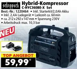 Norma Scheppach Hybrid-Kompressor C-HYC360BE-X Set Angebot