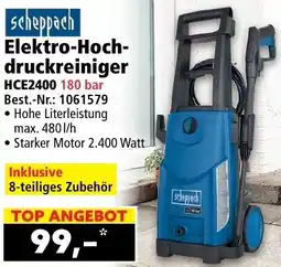 Norma Scheppach Elektro-Hochdruckreiniger HCE2400 Angebot