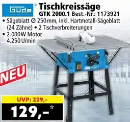 Norma Güde Tischkreissäge GTK 2000.1 Angebot