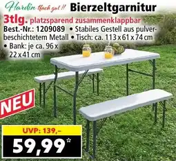 Norma Bierzeltgarnitur 3tlg. Angebot