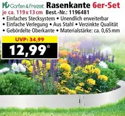 Norma Garten & Freizeit Rasenkante 6er-Set Angebot