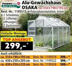 Norma Powertec Garden Alu-Gewächshaus OSAKA Angebot