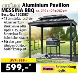 Norma CHILLROI Aluminium Pavillon MESSINA BBQ Angebot