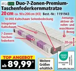 Norma ARGAHOME Duo-7-Zonen-Premium Taschenfederkernmatratze Angebot