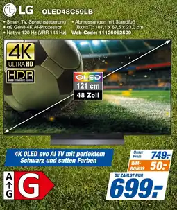 expert Techno Land LG OLED48C59LB Smart TV Angebot