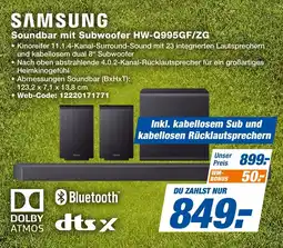 expert Techno Land SAMSUNG Soundbar mit Subwoofer HW-Q995GF/ZG Angebot