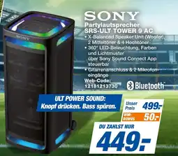 expert Techno Land SONY Partylautsprecher SRS-ULT TOWER 9 AC Angebot
