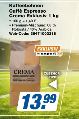 expert Techno Land Kaffeebohnen Caffè Espresso Crema Exklusiv Angebot