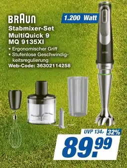expert Techno Land BRAUN Stabmixer-Set MultiQuick 9 MQ 9135XI Angebot