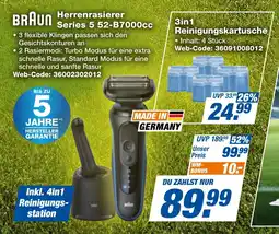 expert Techno Land BRAUN Herrenrasierer Series 5 52-B7000cc Angebot