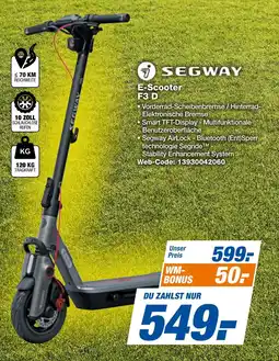 expert Techno Land SEGWAY E-Scooter F3 D Angebot