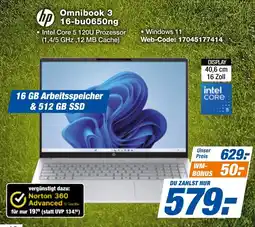 expert Techno Land hp Omnibook 3 16-bu0650ng Angebot