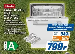 Expert Miele Einbau- Geschirrspüler vollintegriert G 5651 SCVi Angebot