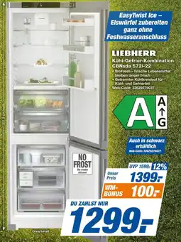 Expert LIEBHERR Kühl-Gefrier-Kombination CBNsda 572i-22 Angebot