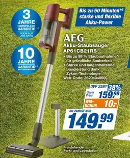 Expert AEG Akku-Staubsauger AP61CB21RS Angebot