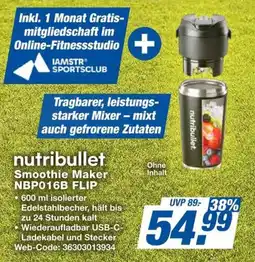 Expert nutribullet Smoothie Maker NBP016B FLIP Angebot