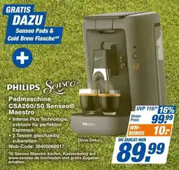 Expert PHILIPS Padmaschine CSA260/50 Senseo Maestro Angebot