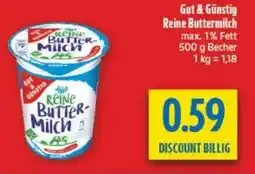 diska Gut & Günstig Reine Buttermilch Angebot