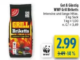diska Gut & Günstig WWF Grill Briketts Angebot